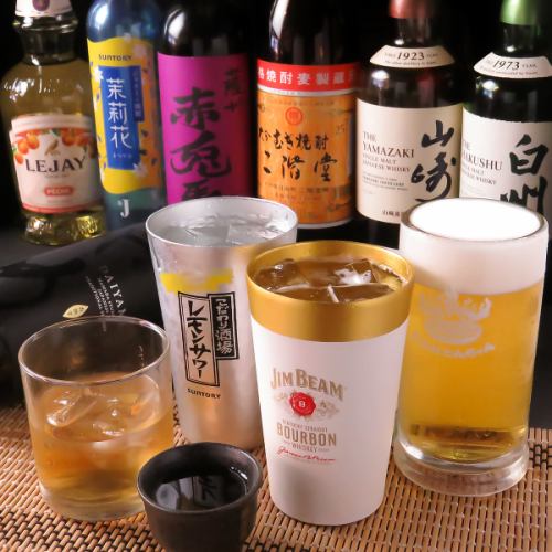 豊富な種類のドリンク