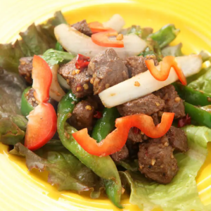 Indian style mutton stir-fry