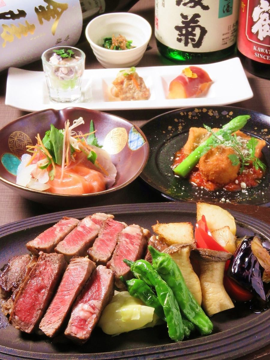 ホテル出身のシェフが作る美味い肉料理や創作の逸品。