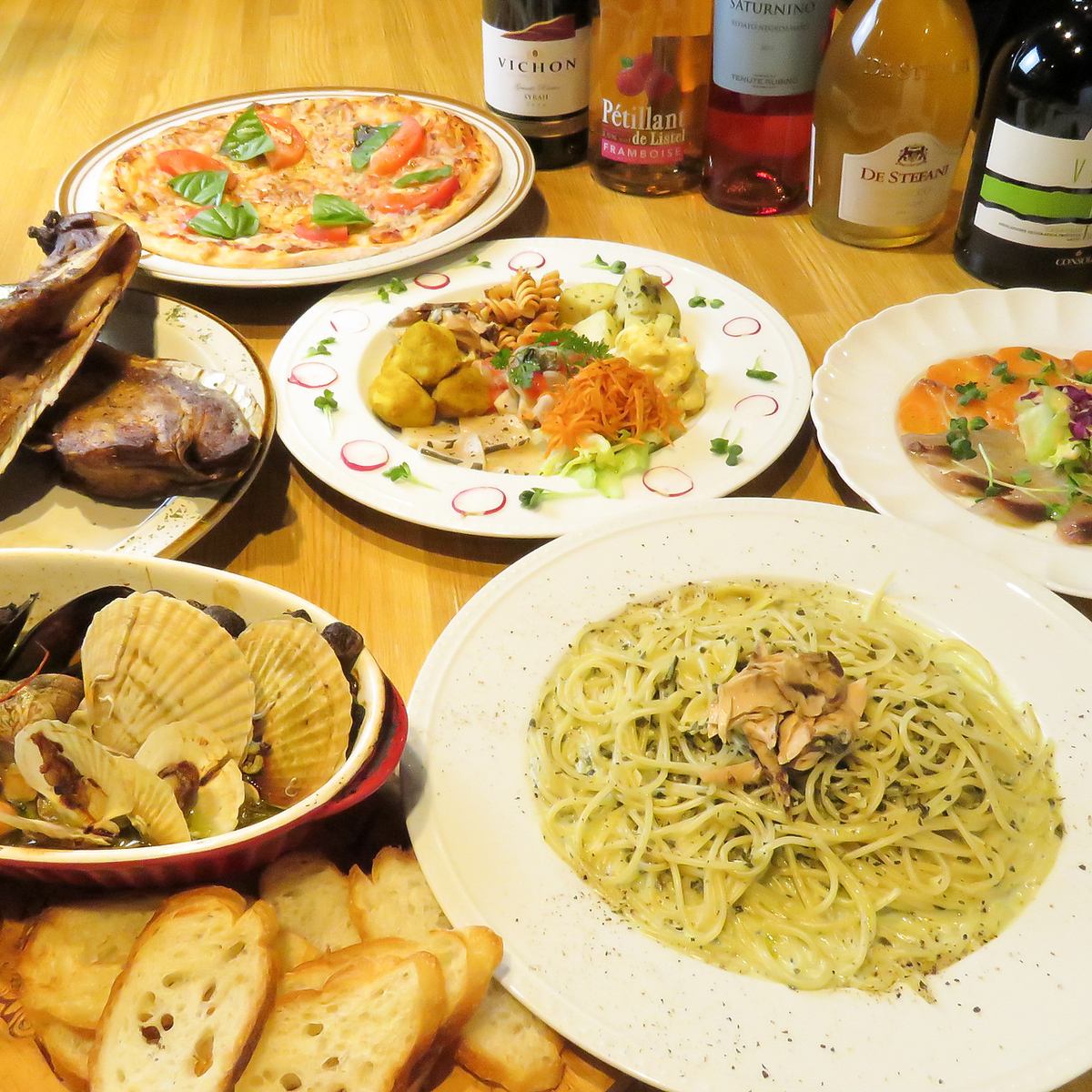 从黑川站步行1分钟☆以海鲜为主的廉价，便宜，美味的意大利美食