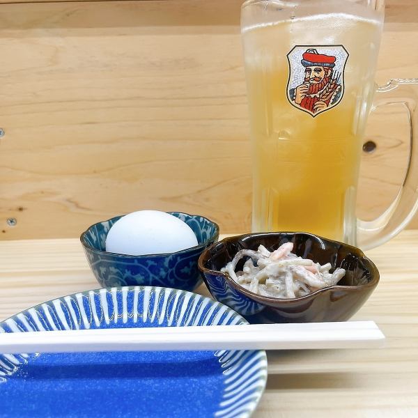 [Great value for breakfast☆] Order your favorite drink and get a boiled egg + 1 other item♪ ≪418 yen (tax included)≫