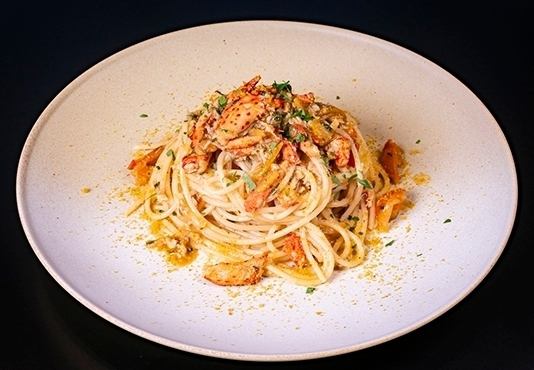 根室産花咲蟹のアーリオオーリオ スパゲッティーニ
