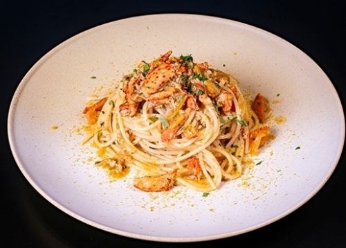 根室産花咲蟹のアーリオオーリオ スパゲッティーニ