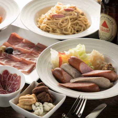 【貸切/2H飲放付】BARフード&大人気パスタ！＜6000円(税込)コース＞