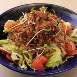 パリパリゴボウの和風豆腐サラダ