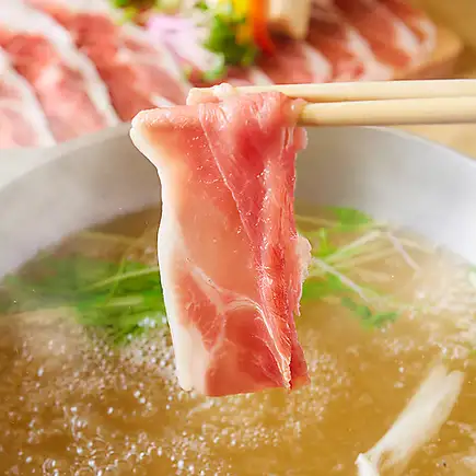[Shurei Pork Shabu-Shabu Course] Enjoy the rich flavor of premium pork! Includes 2 hours of all-you-can-drink [8 dishes] 5500 yen