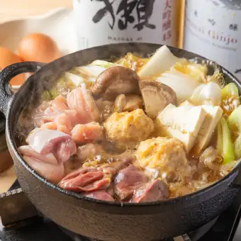 【親鳥コース10品6500円】名物の鶏すき焼き・厚切牛タン等！2時間飲み放題付【10品】6500円
