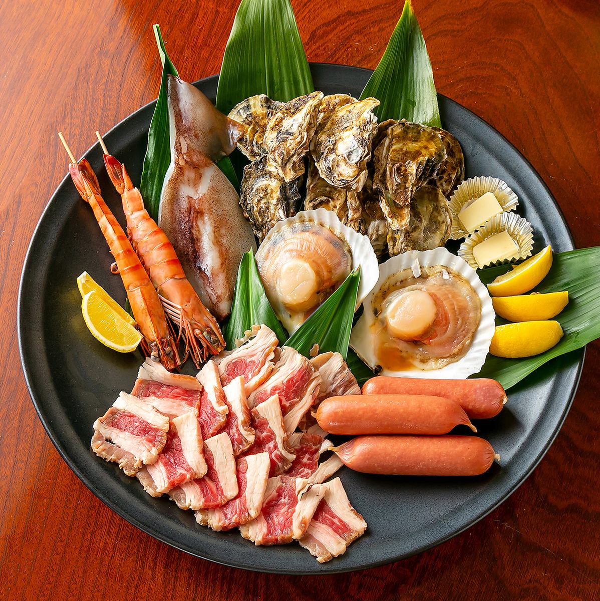 鮮度抜群の海鮮料理の数々。浜焼きも◎旬を楽しむ料理を堪能♪