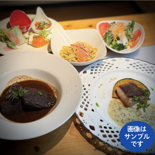 サーモン&肉料理セット