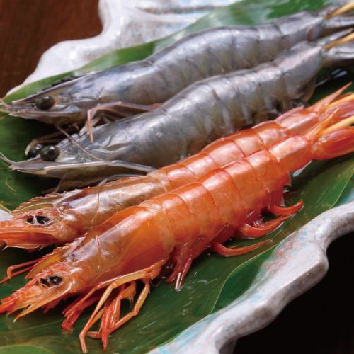 Large red shrimp/asparagus bacon/shishamo (2 pieces)