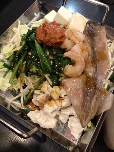 【2.5時間飲み放題付き】刺身と海鮮ちりとり鍋コース 5500円(税込)