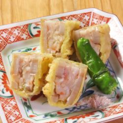 Deep-fried shrimp and lotus root