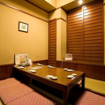 Higori Tatatsu Semi Private Room可讓您放鬆和享受私人交談，因此它是廣泛情況下的熱門座位，因此建議您提前預訂。請忘記時間，放鬆身心，享受美好時光。