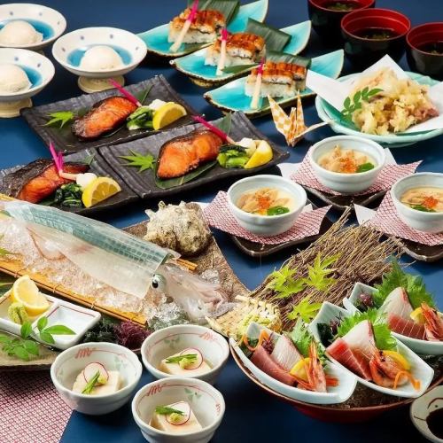 Kyushu specialty cuisine and squid making