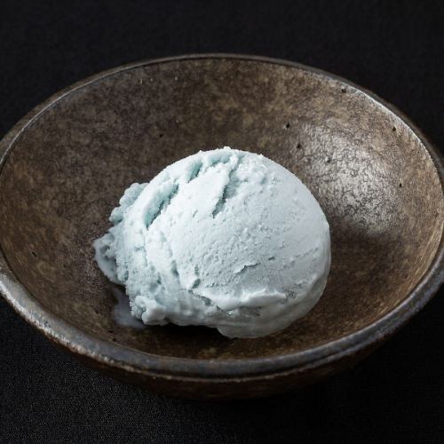 Blue salt ice cream