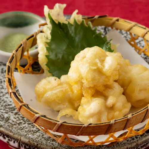 Cod milt tempura