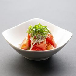 Whitebait and Tomato Green Perilla Salad