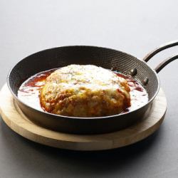 Thick Cheese Hamburg Steak ~With Tomato Sauce~