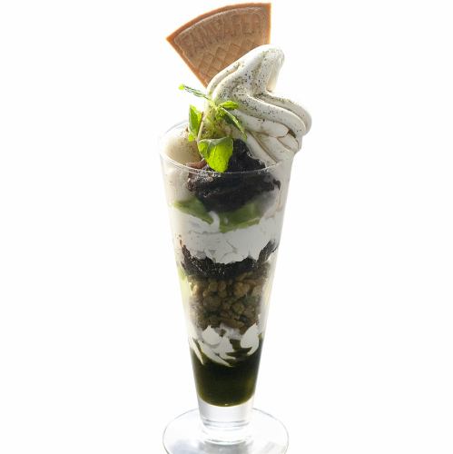 芭菲抹茶白玉豆沙