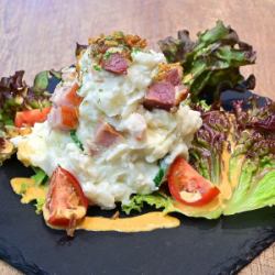 Potato Salad with Anchovies and Cream Cheese for Adults