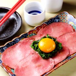 ゆっけ風特選牛たんとろ刺し