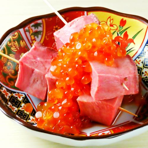 鮭魚子風味牛舌串(2串)