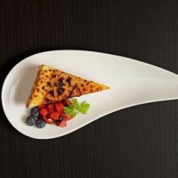 Burnt caramel baked cheesecake