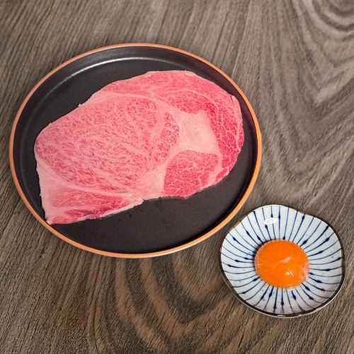 安楽牛 レアステーキユッケ風