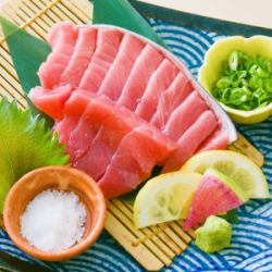 Bluefin tuna back cross section sashimi