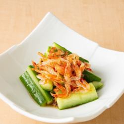 Addictive Cucumber with Crispy Sakura Shrimp