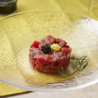 Chilled Domestic Bluefin Tuna Tartar ~Caviar and Yuzu Aroma~