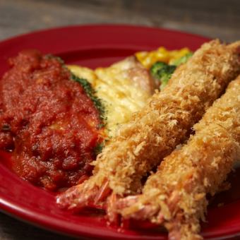 Fried shrimp & chicken Milanese