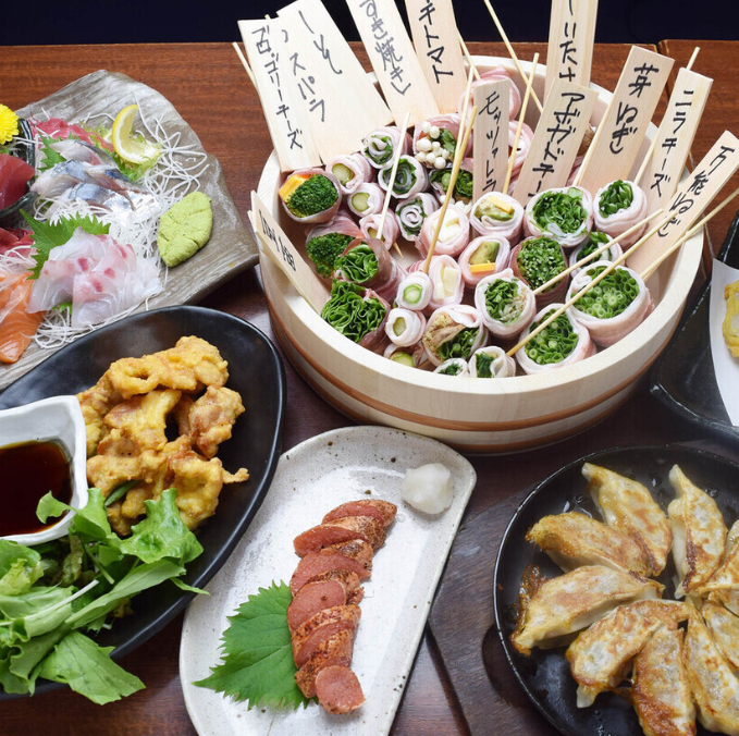 The girls-only gathering course includes all-you-can-drink for 3 hours♪Vegetable skewers and desserts