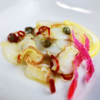 Raw Octopus and Capers with Wasabi