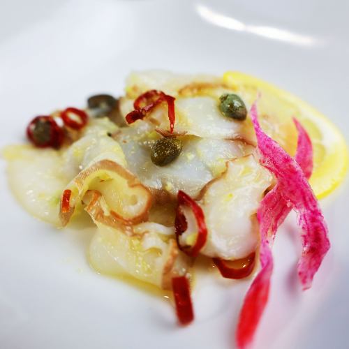 Raw Octopus and Capers with Wasabi