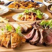 【2h飲放題付】鶏・豚・牛の食べ比べ！豪華4種のMIX肉プレートを贅沢に「6,500円コース」全8品