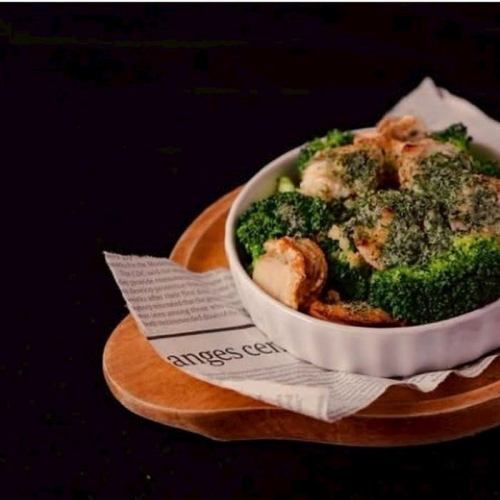 帆立とブロッコリーのオーブン焼き