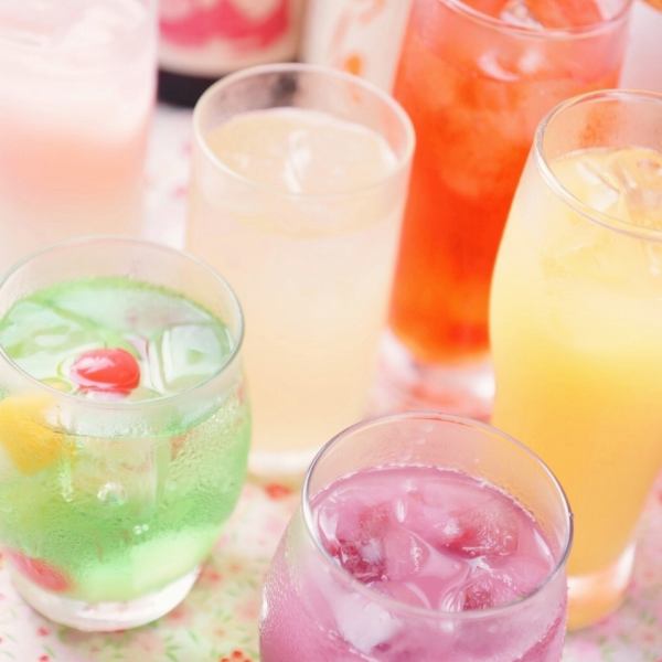 All-you-can-drink for 2 hours: 1,200 yen for women/1,500 yen for men (tax included)♪