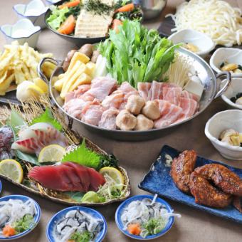 [All-you-can-drink included] Choose from a hotpot course including Yosenabe, Ishikari nabe, Chicken Mizutaki, Tantan nabe, Harihari nabe, and a la carte dishes