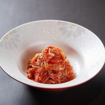 Korean kimchi / radish kimchi (kakuteki) / cucumber kimchi (oi kimchi)