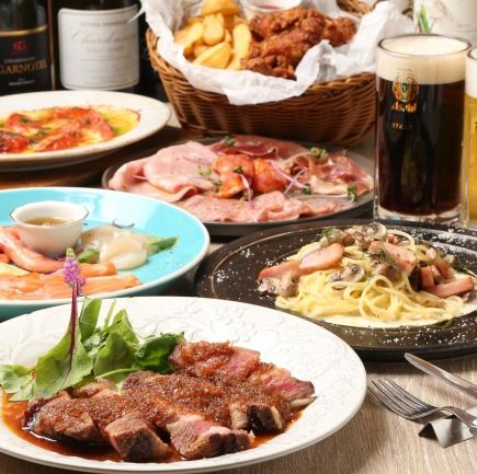 [Casual Plan] 8-dish, 90-minute all-you-can-drink course including grilled Chami pork, perfect for beer, for 5,000 yen (tax included)