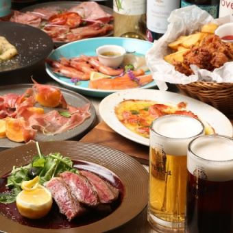 [Premium Plan] 90-minute premium all-you-can-drink course with 9 dishes including Kuroge Wagyu beef sirloin steak for 8,000 yen (tax included)