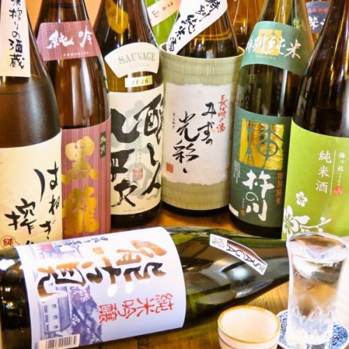日本酒は珍しい銘柄もご用意しております♪