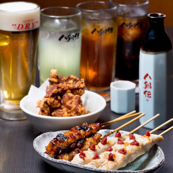 豊富な焼酎・日本酒・サワーのラインナップ♪焼き鳥、旬の食材との相性ももちろん◎