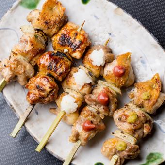 [120 minutes all-you-can-drink included] For welcome and farewell parties♪ Hakkenden Yakitori course with 16 dishes, 4,500 yen (tax included)