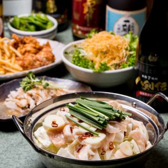 【120分飲み放題付き】八剣伝の辛さ選べる八から鍋orもつ鍋　コース　4500円(税込)