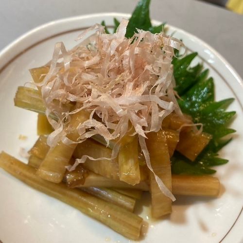 Celery pickled in ponzu sauce