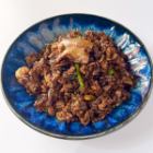 Black fried rice with meat