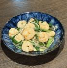 エビと葉ニンニクの山椒炒め