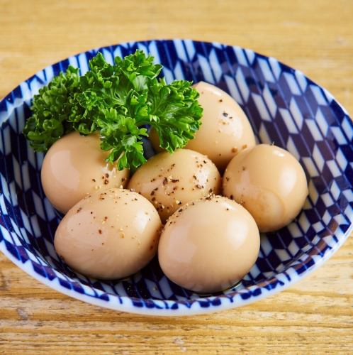 Quail eggs simmered in soy sauce